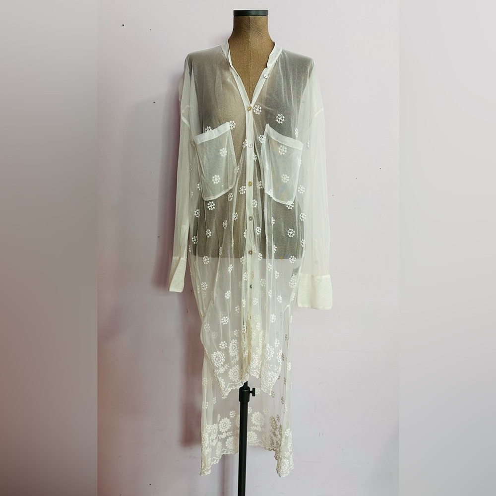 Sheer Long Sleeve Tunic